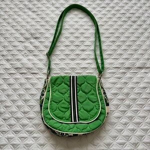 Cinda B Saddle Bag Verde Bonita Green Snap Closure